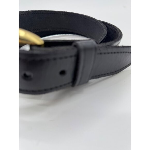 Strong Leather Co Black Leather Belt With Brass Buckle Tactical Classic Design - Picture 3 of 10